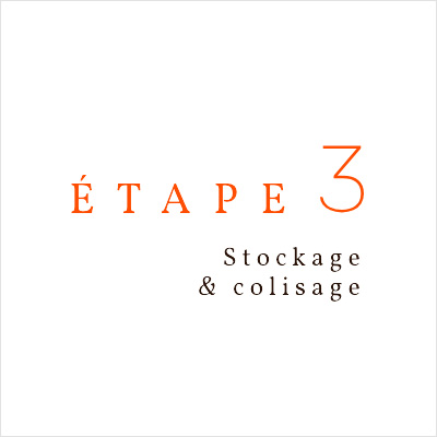 étape 3 Stockage et colisage